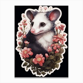 An Illustration Of A Foraging Possum 1 Canvas Print