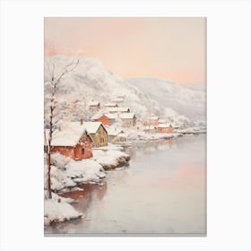Dreamy Winter Painting Troms Norway 4 Canvas Print