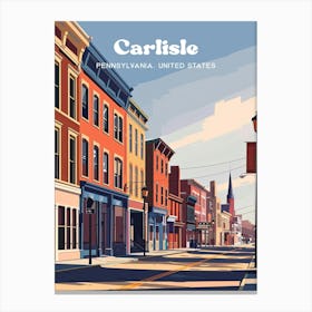 Carlisle Pennsylvania Usa Town Digital Travel Art Canvas Print