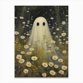 Ghost In Daisies Canvas Print