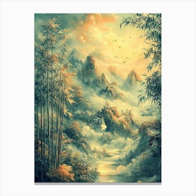 Asian Landscape Painting Canvas Print