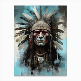 Tribal Treasures: Native American Elegance in Art Canvas Print