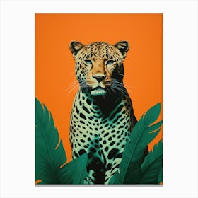 Leopard In The Jungle 26 Canvas Print