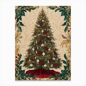 Christmas Tree Style William Morris Canvas Print