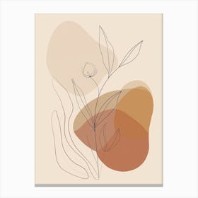 Lyon Botanical Garden Boho Line Art Canvas Print