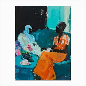 Two Women Talking 1 Canvas Print