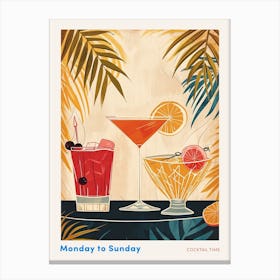 Art Deco Cocktail 1 Poster Canvas Print