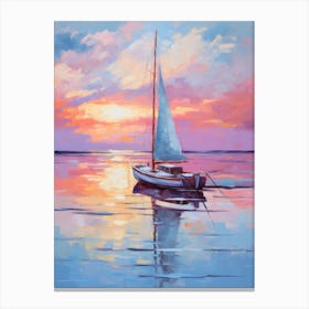 Sunset Sailboat 2 Canvas Print