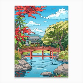 Gero Japan Colourful Illustration Canvas Print