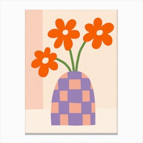 Colorful Flower Print  Canvas Print