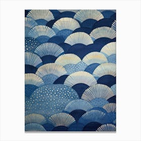 Blue And White Fans Canvas Print