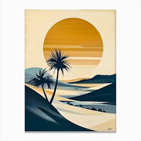 Palm Trees In The Desert 1 Canvas Print