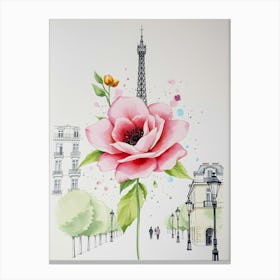 Paris Rose Canvas Print