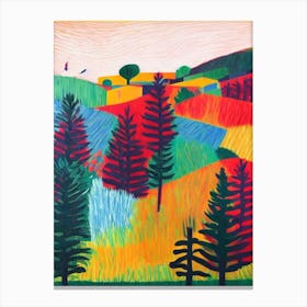 Peneda Abstract Colourful Canvas Print