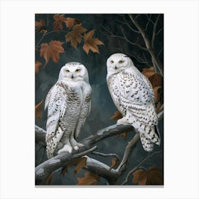 Snowy Owls 3 Canvas Print