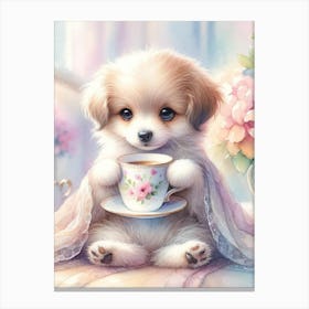 Teacup Puppy Canvas Print
