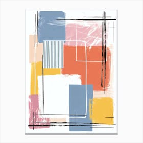 Abstract Minimalistic Geometric Contemporary Boho 8 Canvas Print