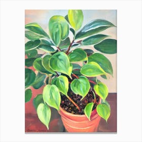 Peperomia Impressionist Painting Plant Canvas Print
