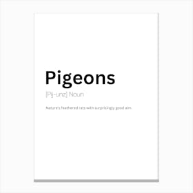 Pigeons Definition Meaning 1 Canvas Print