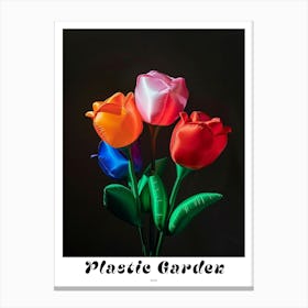 Bright Inflatable Flowers Poster Rose 6 Canvas Print