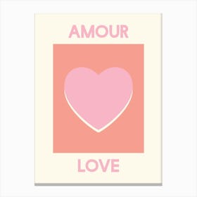 Amour Orange Canvas Print