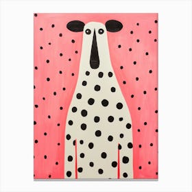 Pink Polka Dot Sheep Canvas Print