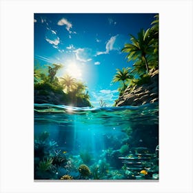 Underwater Ocean Scene Canvas Print