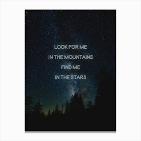 Look For Me Canvas Print