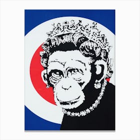 Monkey With A Tiara Canvas Print