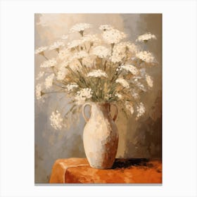 Queen Anne S Lace Flower Still Life Painting 4 Dreamy Canvas Print