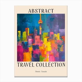 Abstract Travel Collection Poster Toronto Canada 1 Canvas Print