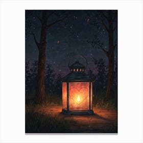 Lantern In The Woods 1 Canvas Print