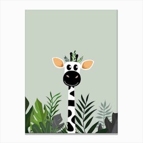 Giraffe In The Jungle 13 Canvas Print