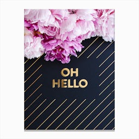 Oh Hello Flowers Canvas Print