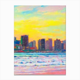 Haeundae Beach, Busan, South Korea Bright Abstract Canvas Print