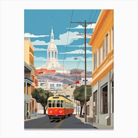 Cape Town, South Africa, Graphic Illustration 3 Canvas Print