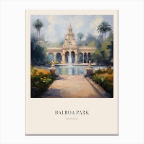 Balboa Park San Diego 2 Vintage Cezanne Inspired Poster Canvas Print