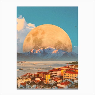 Fascinating Show Of The Moon Canvas Print