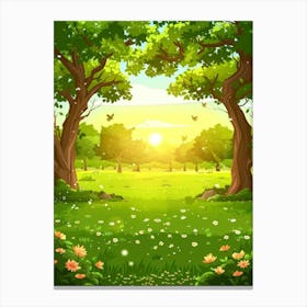 Sunny Day In The Park Canvas Print