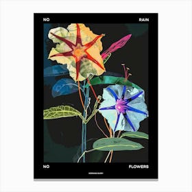 No Rain No Flowers Poster Morning Glory 4 Canvas Print