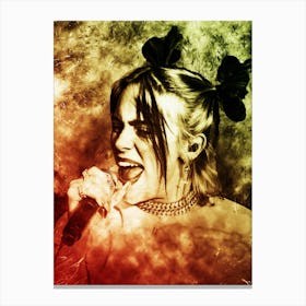 Billie Eilish Grunge Art Canvas Print