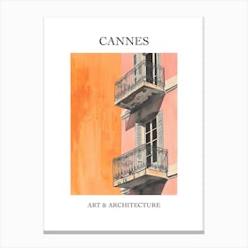 Cannes Travel And Architecture Poster 3 Canvas Print
