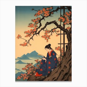 Mount Kurodake, Japan Vintage Travel Art 2 Canvas Print