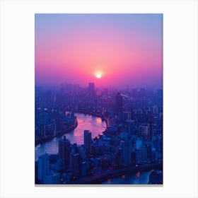 Sunset In Tokyo 1 Canvas Print