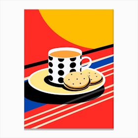 Retro Tea & Biscuits 1 Canvas Print