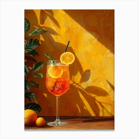 Aperol Spritz Orange 75 Canvas Print