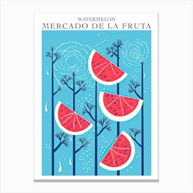 Mercado De La Fruta Watermelon Illustration 3 Poster Canvas Print