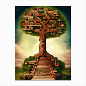 Book Tree Canvas Print