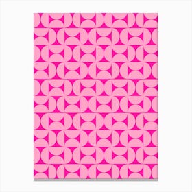 Mid Century Hot Pink Canvas Print