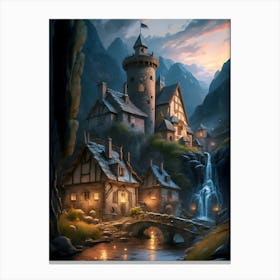 Castle In The Mountains Canvas Print